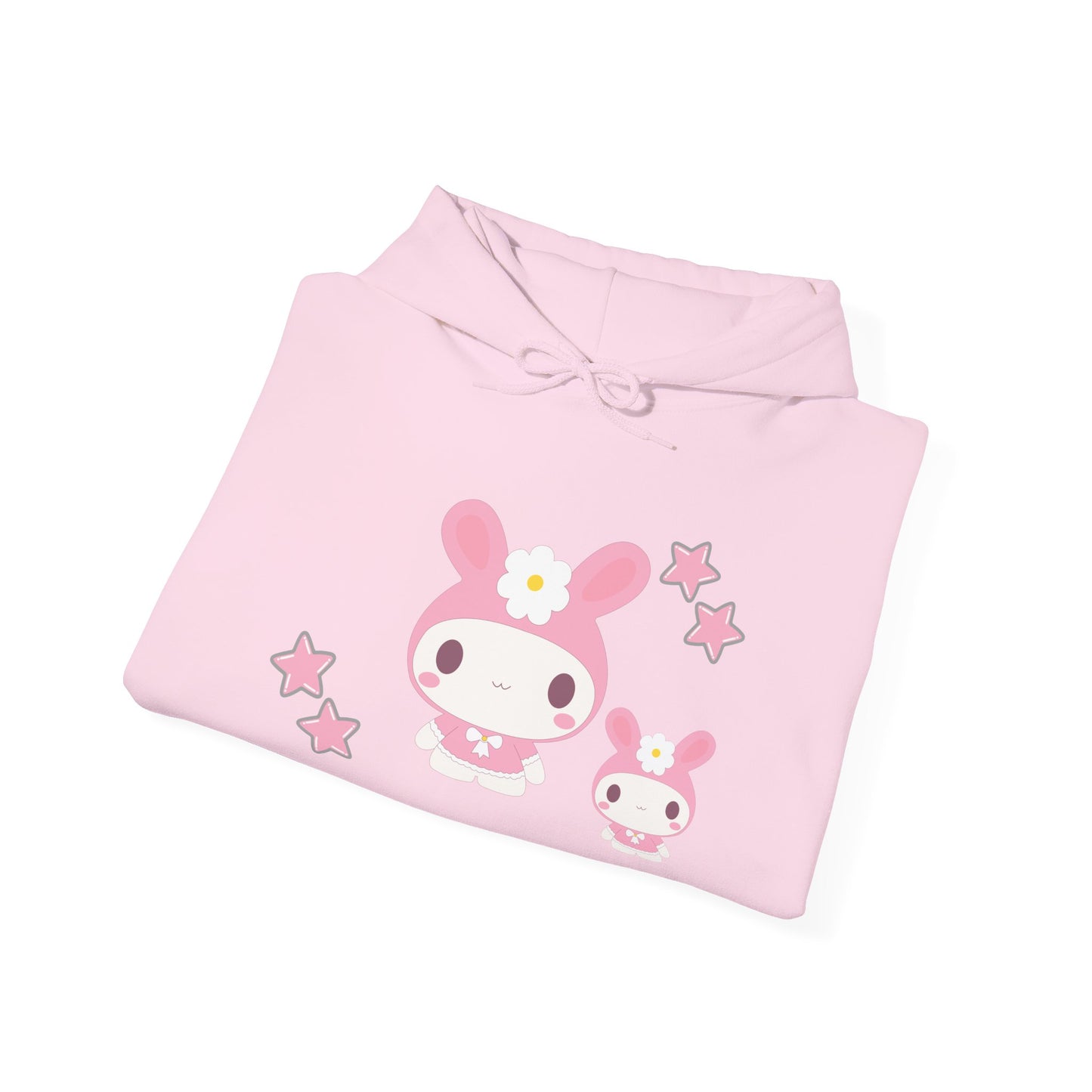 Cute Cartoon Bunny Hoodie with Stars