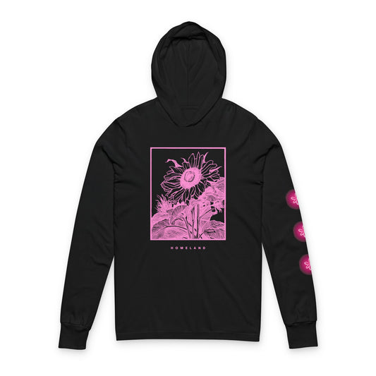 Cheerful Sunflower Hoodie, Spring Fashion, Unisex Long Sleeve Tee, Gift for Nature Lovers, Floral Apparel, Casual Wear