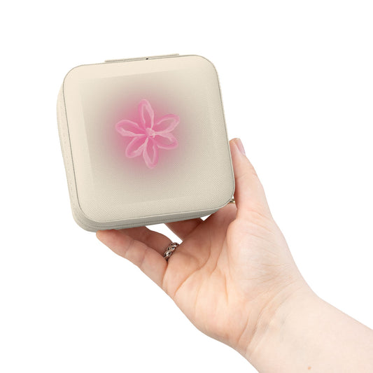 Elegant Jewelry Travel Case, Portable Jewelry Organizer, Gift for Her, Holiday Travel Essentials, Keepsake Storage, Floral Design