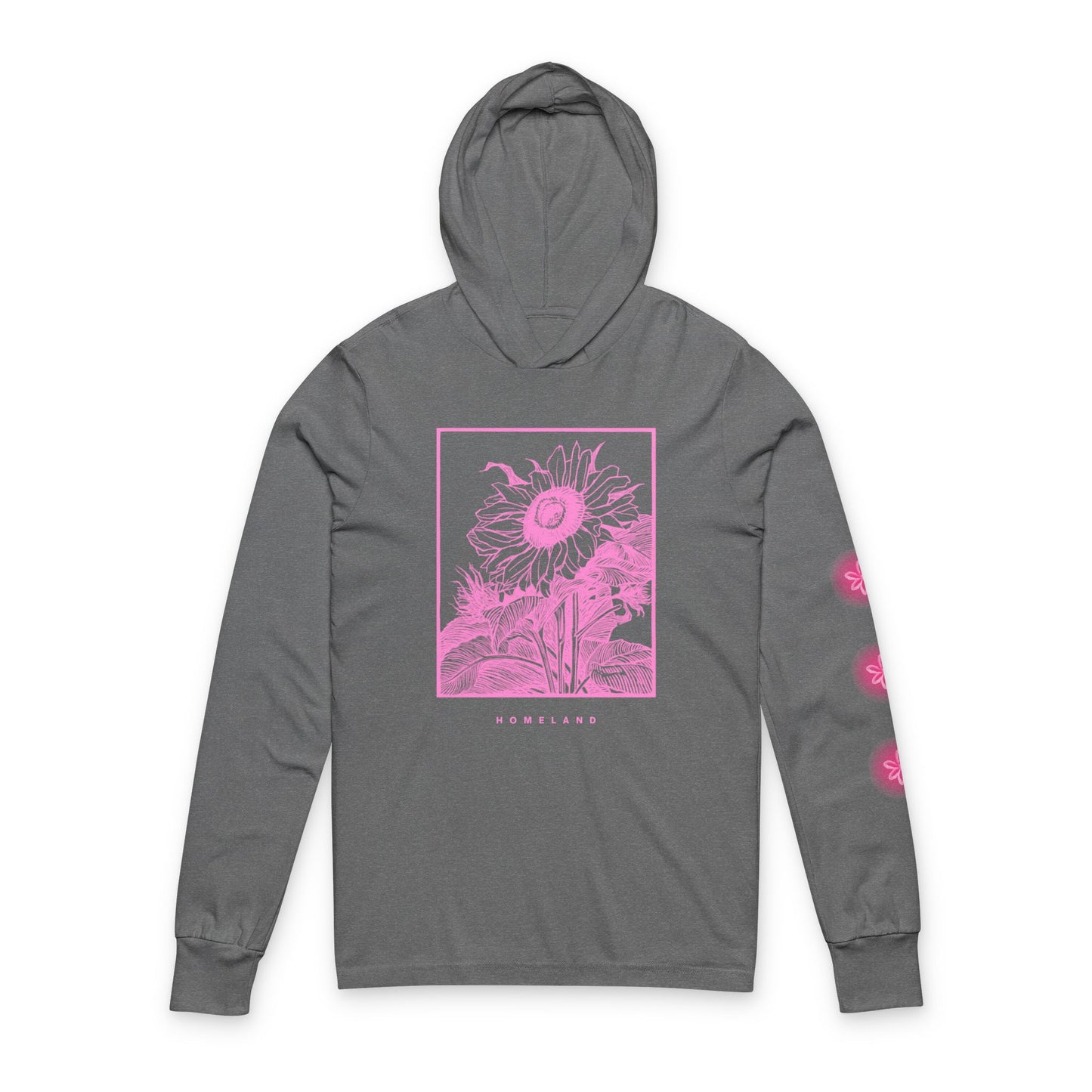 Cheerful Sunflower Hoodie, Spring Fashion, Unisex Long Sleeve Tee, Gift for Nature Lovers, Floral Apparel, Casual Wear