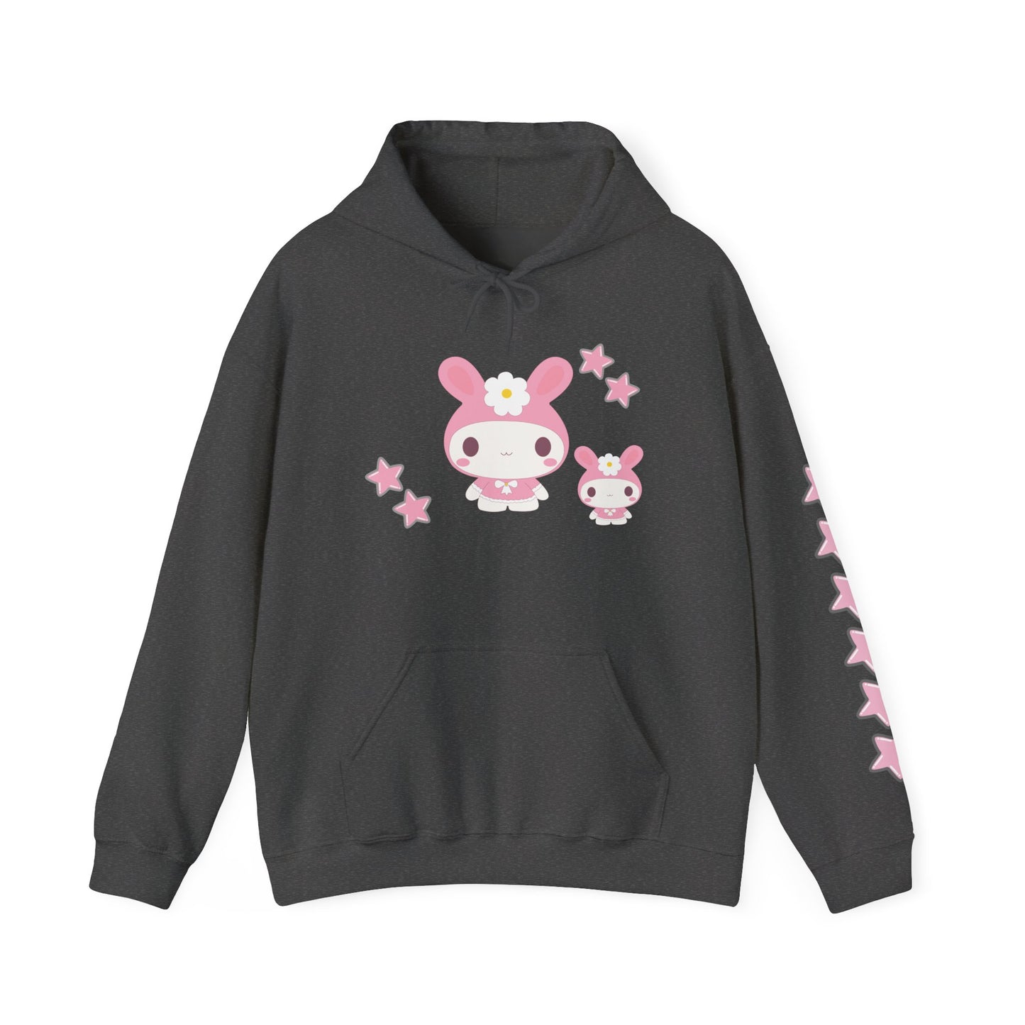 Cute Cartoon Bunny Hoodie with Stars