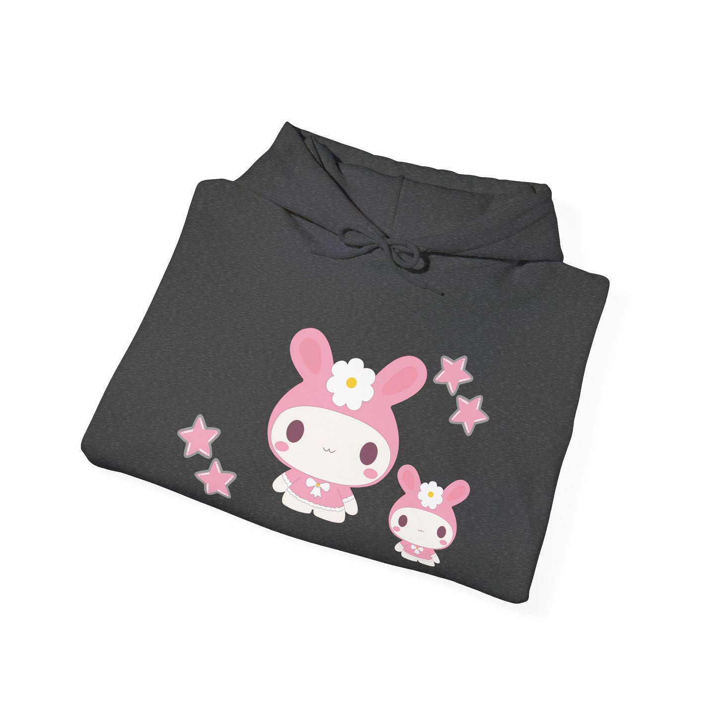 Cute Cartoon Bunny Hoodie with Stars