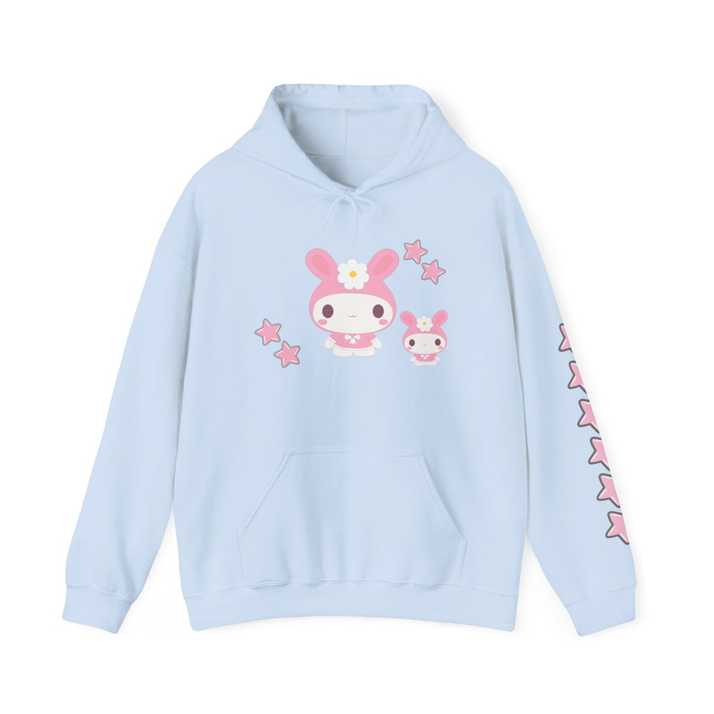 Cute Cartoon Bunny Hoodie with Stars