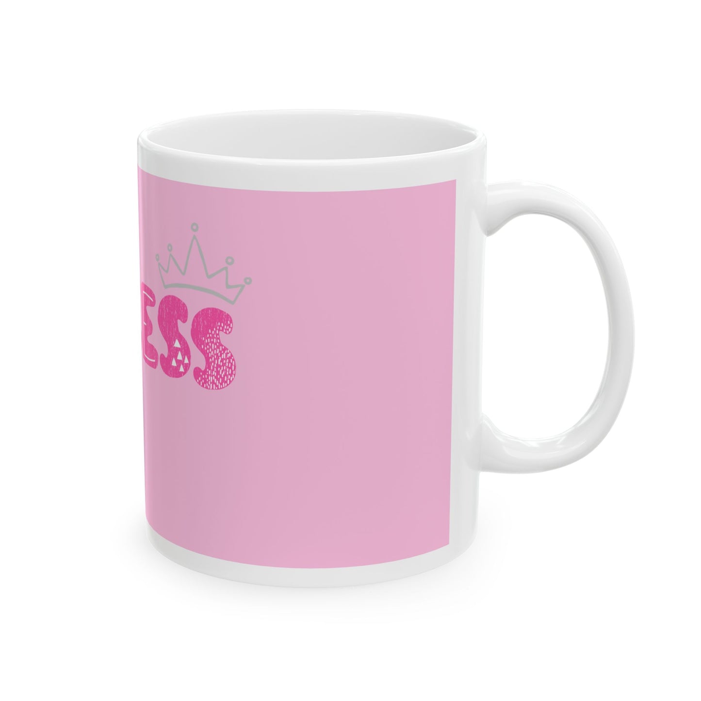 Princess Ceramic Mug, Cute Pink Mug for Girls, Birthday Gift, Tea & Coffee Lover, Fun Drinkware