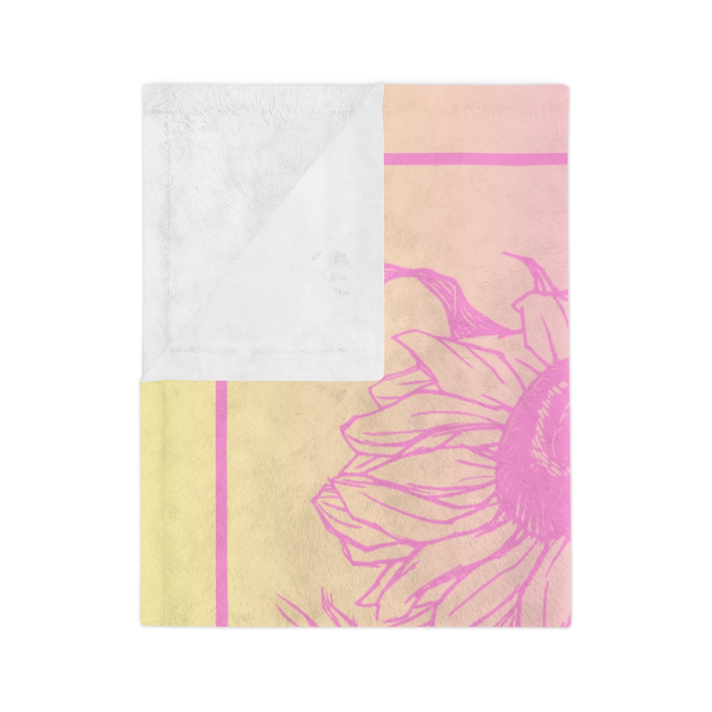 Sunflower Velveteen Microfiber Blanket - Cozy Home Decor, Boho Throw, Gift for Her, Floral Wall Art, Warm Soft Blanket