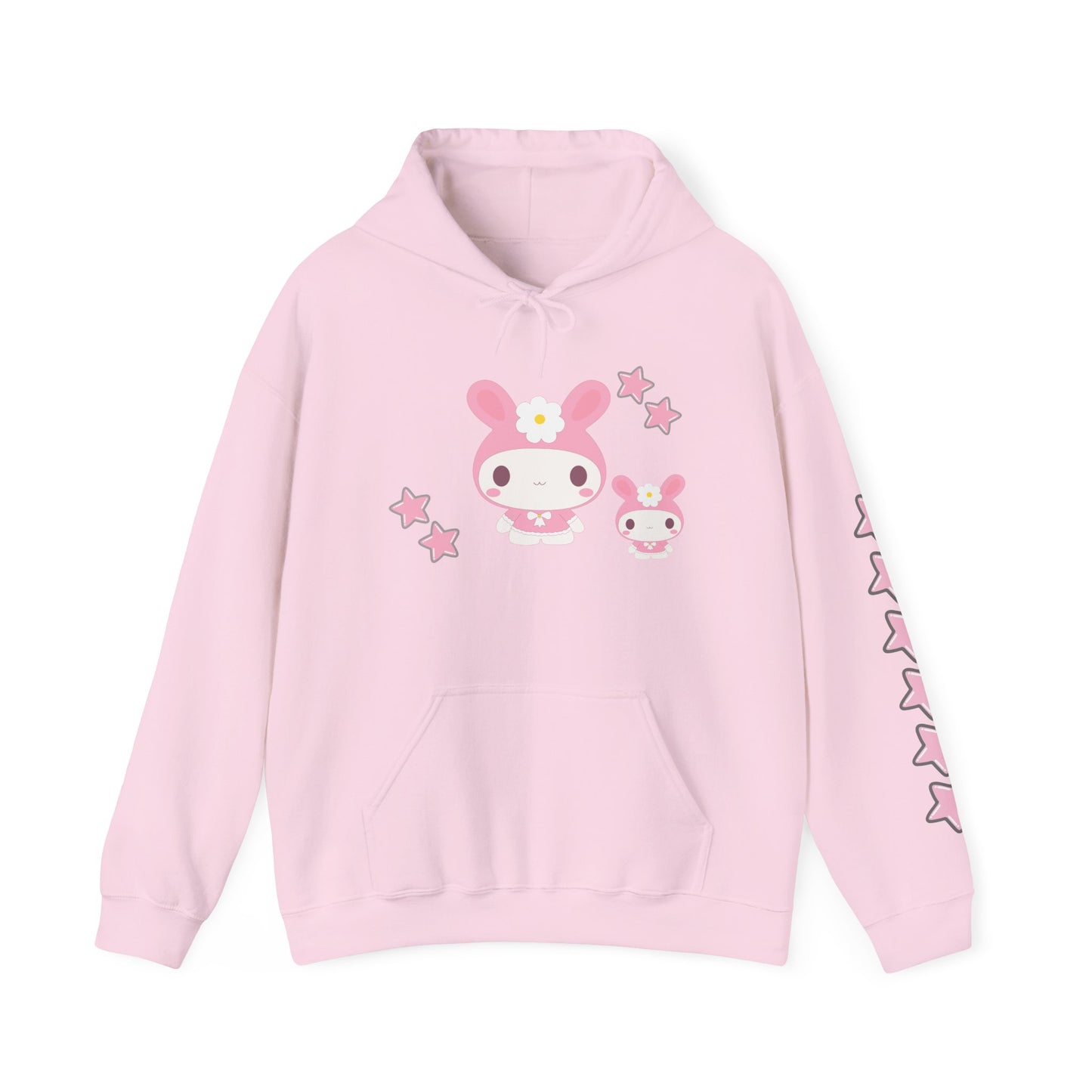 Cute Cartoon Bunny Hoodie with Stars