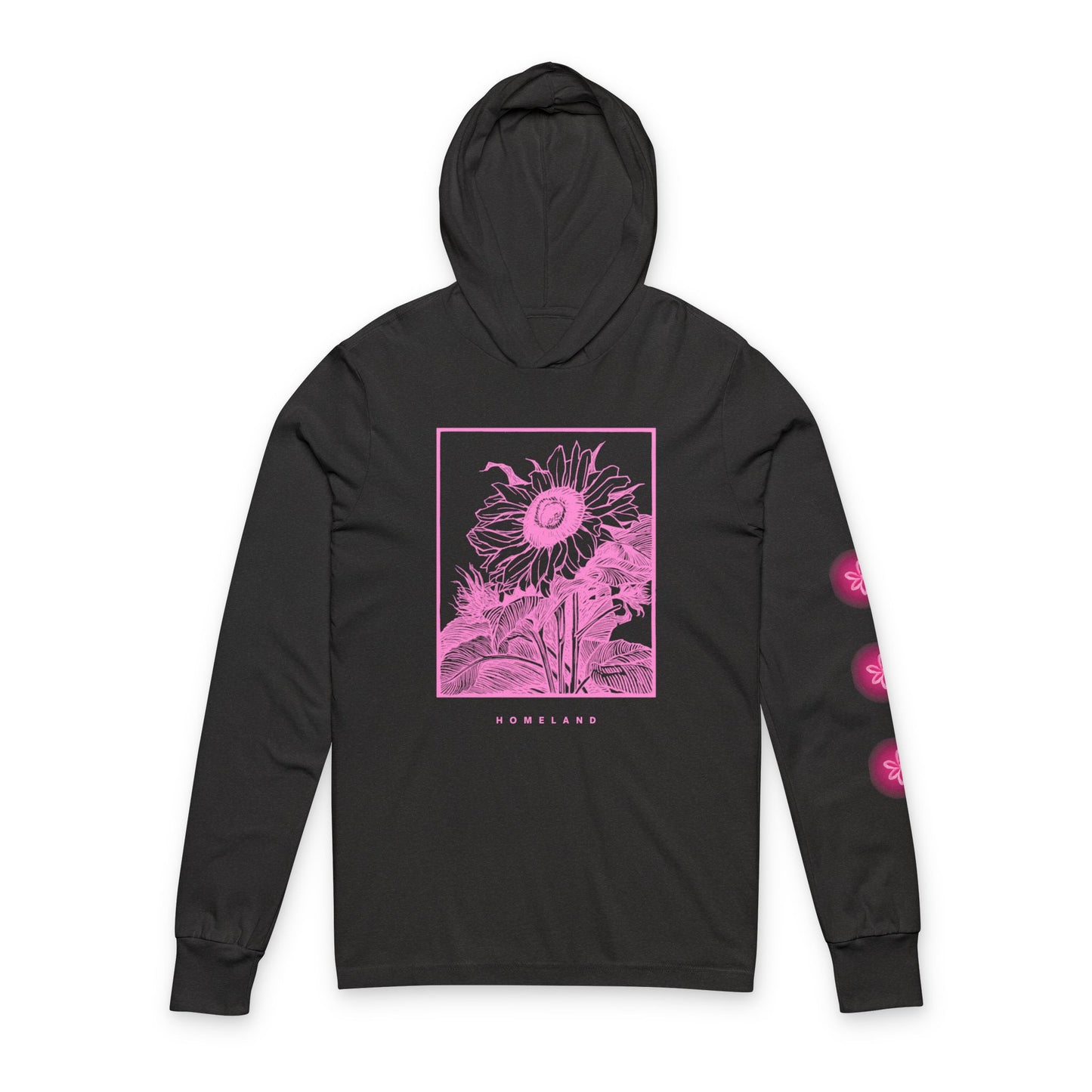 Cheerful Sunflower Hoodie, Spring Fashion, Unisex Long Sleeve Tee, Gift for Nature Lovers, Floral Apparel, Casual Wear