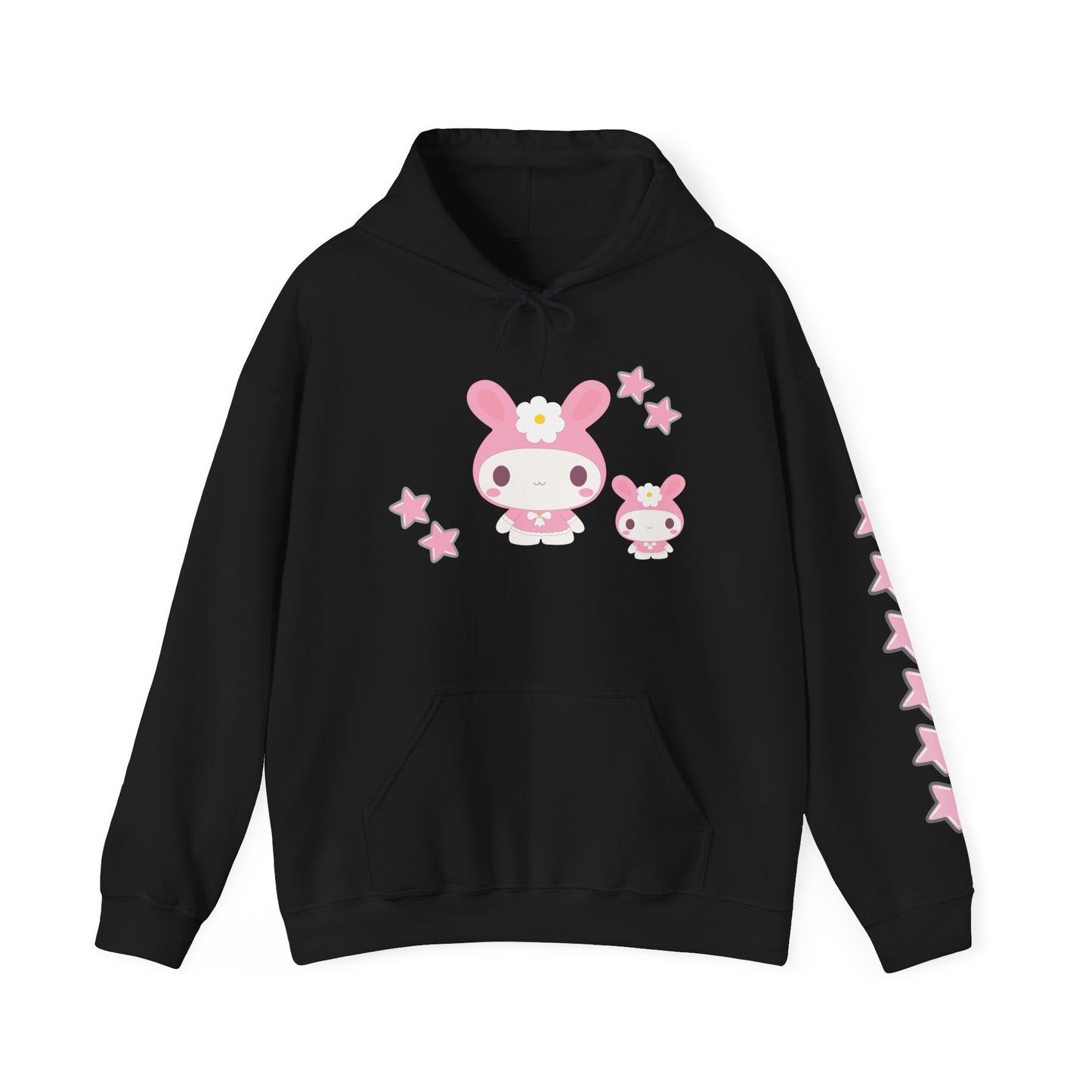 Cute Cartoon Bunny Hoodie with Stars