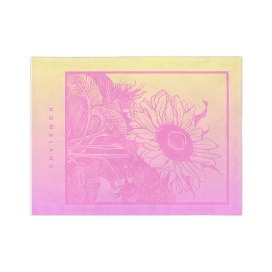 Sunflower Velveteen Microfiber Blanket - Cozy Home Decor, Boho Throw, Gift for Her, Floral Wall Art, Warm Soft Blanket