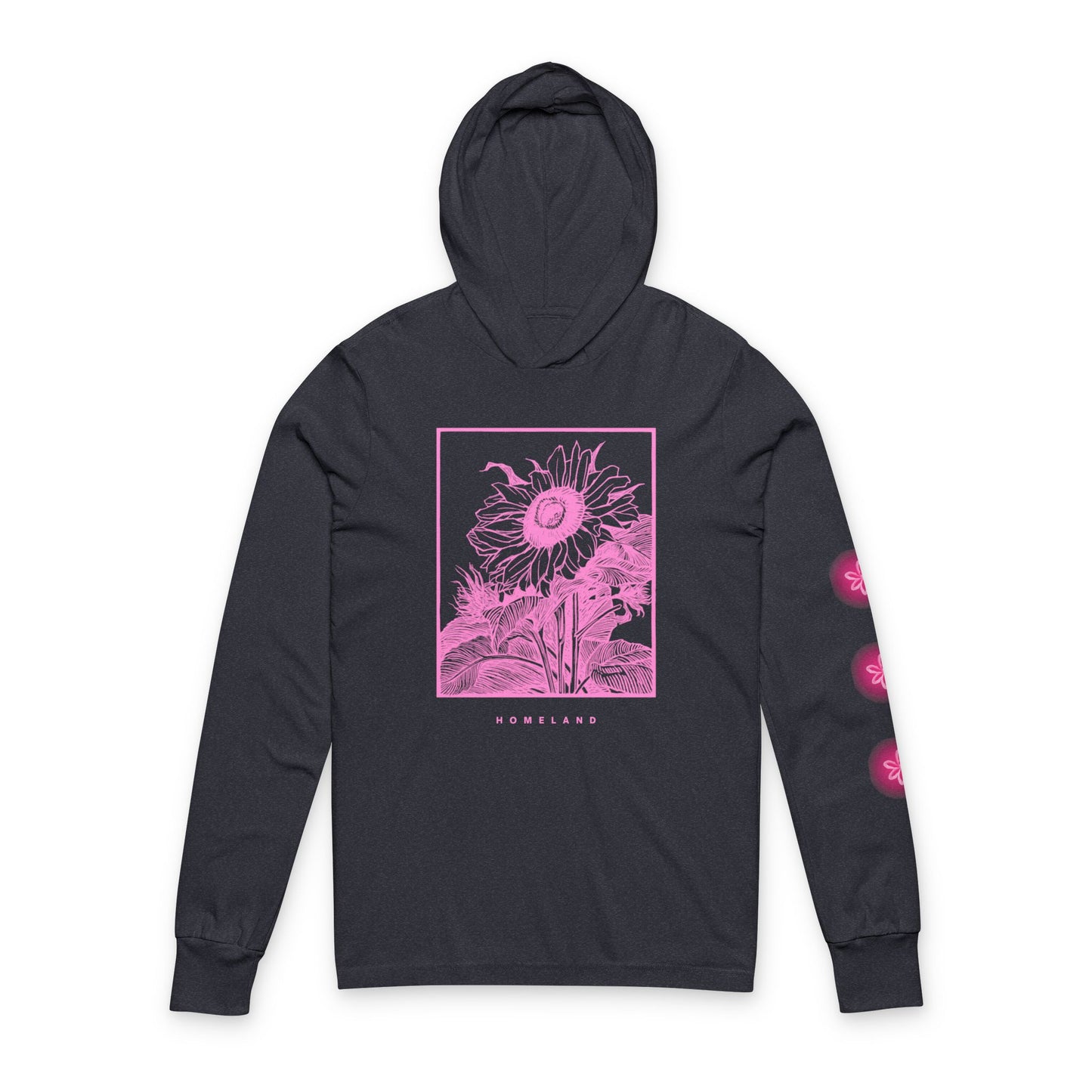 Cheerful Sunflower Hoodie, Spring Fashion, Unisex Long Sleeve Tee, Gift for Nature Lovers, Floral Apparel, Casual Wear