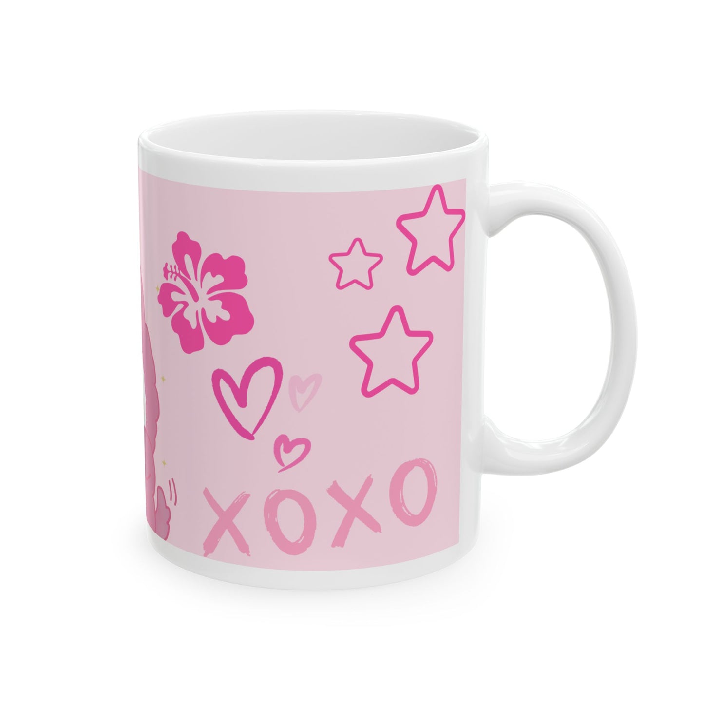 Cute Kawaii Ceramic Mug, Adorable Pink Cat Cup, Perfect Gift for Lovers, Valentine's Day, Tea or Coffee Drinkers