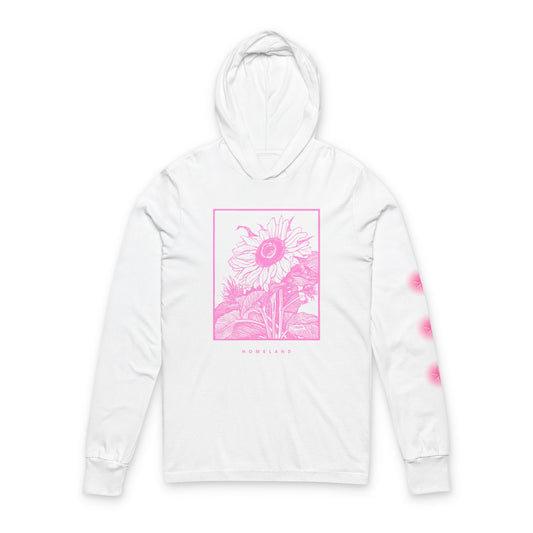 Cheerful Sunflower Hoodie, Spring Fashion, Unisex Long Sleeve Tee, Gift for Nature Lovers, Floral Apparel, Casual Wear