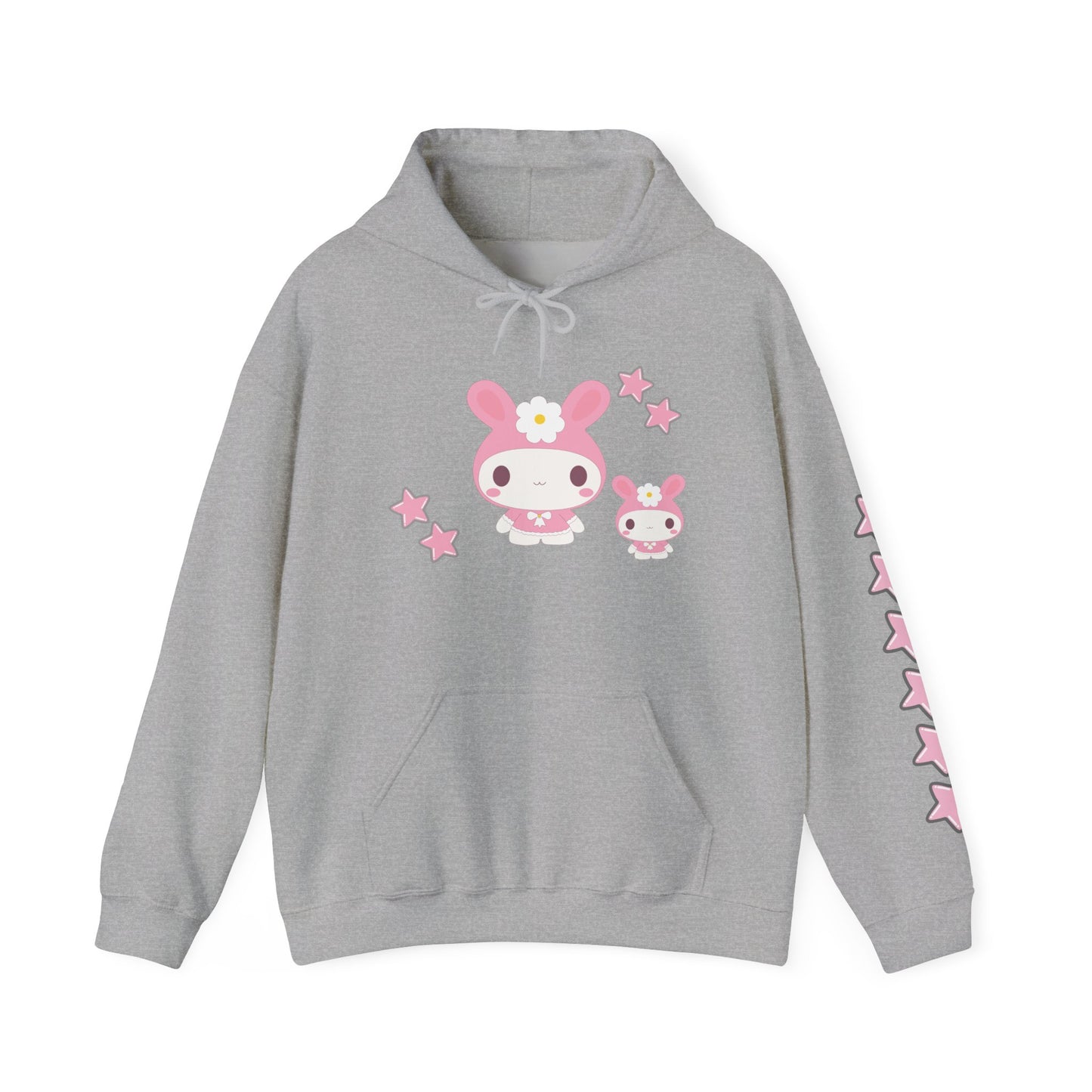Cute Cartoon Bunny Hoodie with Stars